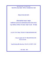 tình hình thực hiện chính sách giá kinh doanh xăng dầu tại tổng công ty dầu việt nam - pv oil