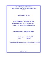 tình hình phát thải khí metan do hoạt động canh tác lúa nước ở khu vực đồng bằng sông hồng