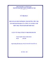 một số giải pháp mở rộng thị trường tiêu thụ sản phẩm bánh kẹo của công ty cổ phần chế biến thực phẩm kinh đô miền bắc