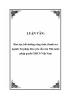Luận văn đào tạo, bồi dưỡng công chức thanh tra ngành tư pháp theo yêu cầu của nhà nước