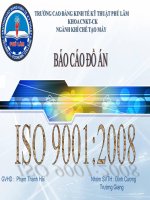 BÁO CÁO ĐỒ ÁN NGÀNH CƠ KHÍ CHẾ TẠO MÁY