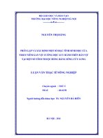 phân lập và xác định một số đặc tính sinh học của virus viêm gan vịt cường độc lưu hành trên đàn vịt tại một số tỉnh thuộc đồng bằng sông cửu long