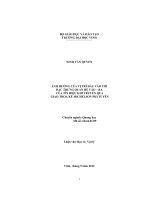 Ảnh hưởng của vị trí đầu vào tới đặc trưng quan hệ vào   ra của tín hiệu khi truyền qua giao thoa kế michelson phi tuyến