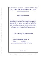 nghiên cứu một số đặc điểm sinh học, sinh thái và biện pháp phòng trừ rầy nâu hại lúa (nilaparvata lugens stål.) có hiệu quả tại thủ thừa, long an