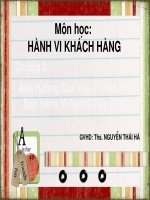 Bài thuyết trình về Hành vi khách hàng