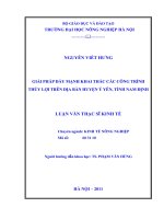giải pháp đẩy mạnh khai thác các công trình thuỷ lợi trên địa bàn huyện ý yên, tỉnh nam định