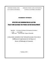 effective aid coordination in lao pdr policy implication for power sector development