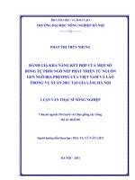đánh giá khả năng kết hợp của một số dòng tự phối ngô nếp phát triển từ nguồn gen ngô địa phương của việt nam và lào trong vụ xuân 2011 tại gia lâm, hà nội