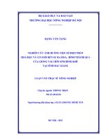 nghiên cứu ảnh hưởng một số biện pháp hoá học và cơ giới đến sự ra hoa, hình thành quả của giống vải chín sớm bình khê tại tỉnh bắc giang