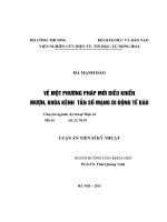 Về một phương pháp mới điều khiển mượn, khóa kênh tần số mạng di động tế bào