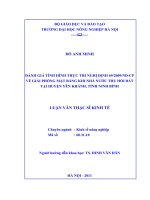 đánh giá tình hình thực thi nghị định 692009nđ-cp về giải phóng mặt bằng khi nhà nước thu hồi đất tại huyện yên khánh, tỉnh ninh bình