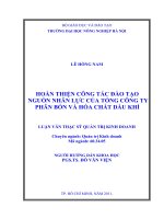 hoàn thiện công tác đào tạo nguồn nhân lực của tổng công ty phân bón và hóa chất dầu khí