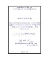 phân lập và xác định một số đặc tính sinh vật học của vi khuẩn salmonella spp. từ thịt tươi tại một số chợ và siêu thị trên địa bàn nội thành hà nội