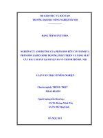 nghiên cứu ảnh hưởng của phân bón hữu cơ vi sinh và phân bón qua lá đến sinh trưởng, phát triển và năng suất cây rau cải bắp tại huyện ba vì thành phố hà nội