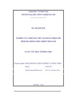 nghiên cứu thiết kế chế tạo hoàn thiện mô hình hệ thống điều khiển mini-cim