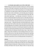 CƠ SỞ KHOA HỌC KHÔNG GIAN NÔNG THÔN MỚI