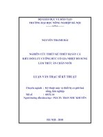 nghiên cứu thiết kế thiết bị sấy cá kiểu đối lưu cưỡng bức có gia nhiệt bổ sung làm thức ăn chăn nuôi