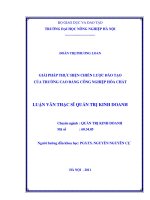 giải pháp thực hiện chiến lược đào tạo của trường cao đẳng công nghiệp hóa chất