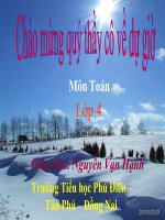 Slide bài giảng toán lớp 4: Phép chia phân số