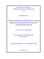 giải pháp mở rộng thị trường bán lẻ cho hệ thống siêu thị co.opmart trên địa bàn thành phố hồ chí minh