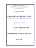 chuyển đổi việc làm của lao động nông thôn thị xã phúc yên trong quá trình đô thị hoá