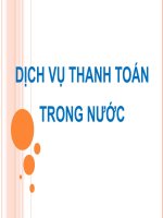 SLIDE chuong 5 dịch vụ thanh toán trong nước