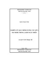 Nghiên cứu quá trình tương tác giữa hai mode trong laser ngẫu nhiên