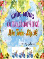 Slide bài giảng môn toán lớp 5: Diện tích hình thang