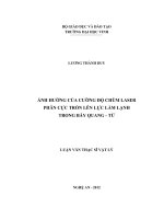 Ảnh hưởng của cường độ chùm laser phân cực tròn lên lực làm lạnh trong bẫy quang   từ