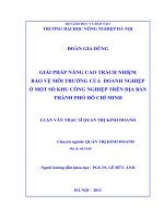 giải pháp nâng cao trách nhiệm bảo vệ môi trường của doanh nghiệp ở một số khu công nghiệp trên địa bàn thành phố hồ chí minh