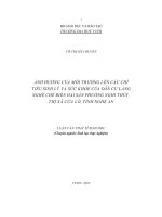 Luận văn thạc sĩ ảnh hưởng của môi trường lên các chỉ tiêu sinh lí và sức khỏe của dân cư làng nghề chế biến hải sản phường nghi thủy, thị xã cửa lò, tỉnh nghệ an (2)
