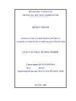 đánh giá công tác bồi thường, hỗ trợ và tái định cư ở một số dự án trên địa bàn tỉnh hà tĩnh