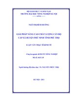 giải pháp nâng cao chất lượng cán bộ cấp xã huyện phù ninh tỉnh phú thọ