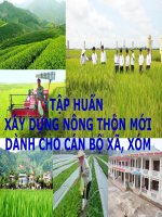 TẬP HUẤN XÂY  DỰNG NÔNG THÔN MỚI GIÀNH CHO CÁN BỘ XÃ XÓM
