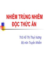 Bài giảng về nhiễm trùng và nhiễm độc thức ăn