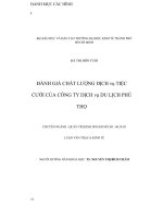 Đánh giá chất lượng dịch vụ tiệc cưới của công ty du lịch phục vụ phú thọ