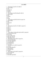 Trắc nghiệm về bệnh lao