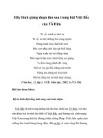 Hãy bình giảng đoạn thơ sau trong bài việt bắc của tố hữu