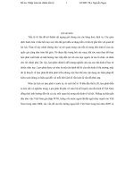 Đề án nhập môn tài chính tiền tệ