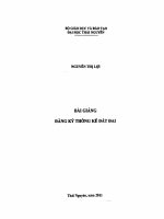 Bài giảng đăng ký thống kê đất đai