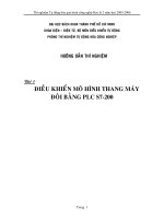 thí nghiệm tự động hóa công nghệ điều khiển mô hình thang máy đôi bằng plc s7-200