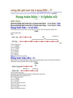 hướng dẫn giải toán lớp 4 dạng HIỆU