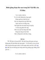 Bình giảng đoạn thơ sau trong bài việt bắc của tố hữu