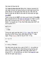 Các toán tử thao tác bit