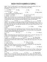 phương pháp hóa bảo toàn khối lượng