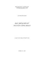 Đặc điểm hồi ký nguyễn công hoan