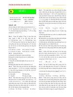 19 đề thi thử môn vật lý của các trường THPT chuyên (có hướng dẫn giải chi tiết)