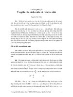 Ý nghĩa của odds ratio và relative risk