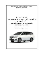 giáo trình sửa chữa pan trên oto