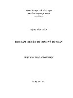 Luận văn thạc sĩ đạo hàm lie của độ cong và độ xoắn